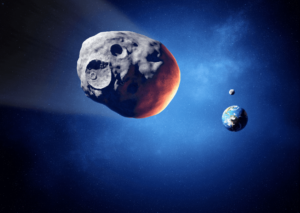 What is approximate diameter of the largest asteroid?