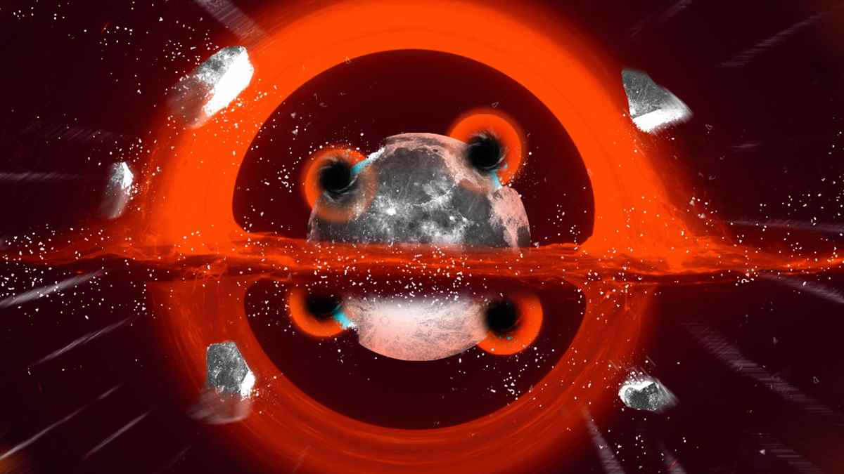 Black Holes bashing into the moon may end the dark matter debate