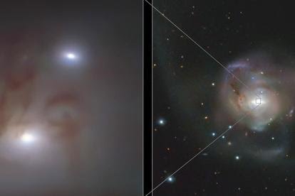 Two Monster supermassive black holes are merging near Earth