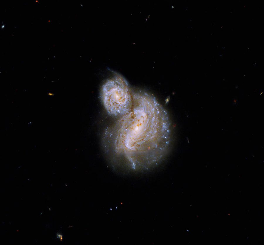 NASA's Hubble Captures A Peculiar Pair Of Spiral Galaxies