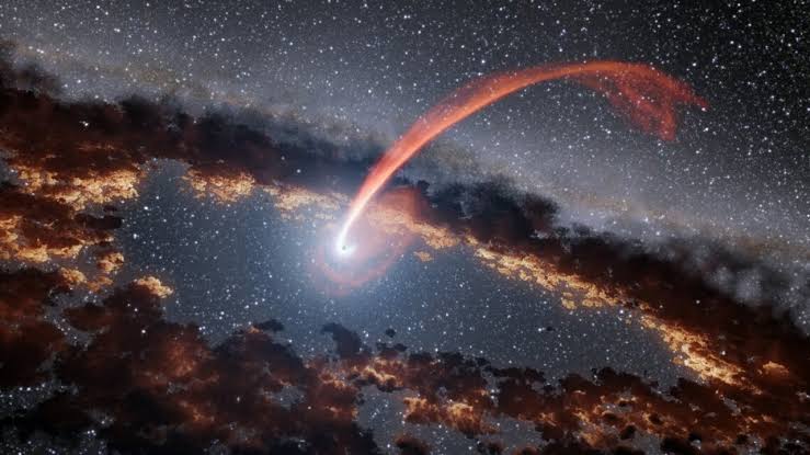 Stellar Feast: Black hole Devours Star in Cosmic Backyard